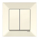 Выключатель двойной Viko 0202 Meridian крем                                                         