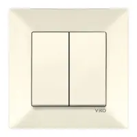 Выключатель двойной Viko 0202 Meridian крем                                                         