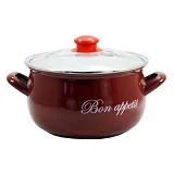 Кастрюля эмаль 3.1л d18 Bon Appetit 2234С красный                                                   