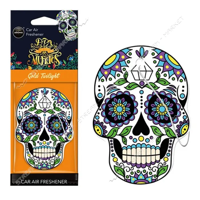 Ароматизатор Aroma Car Cellulose Dia De Los Muertos Gold Tatoo