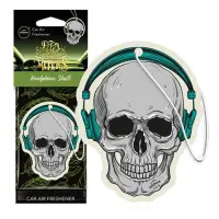 Ароматизатор Aroma Car Cellulose Dia De Los Muertos Headphones Skull                                