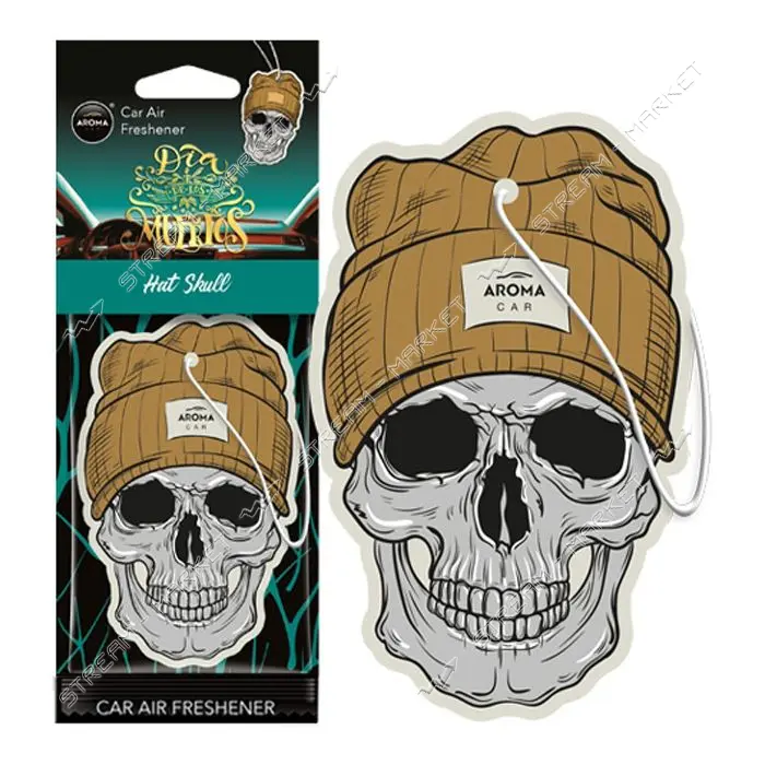 Ароматизатор Aroma Car Cellulose Dia De Los Muertos Hat Skull                                       