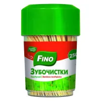 Зубочистки бамбуковые FINO  в тубусе 250шт                                                          