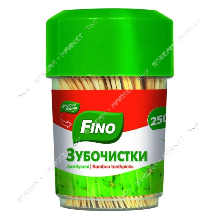 Зубочистки бамбуковые FINO  в тубусе 250шт                                                          