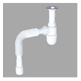 Сифон для кухни AVT с нержавеющим выпуском 1 1/2"х40 с гибкой трубой 40х40/50