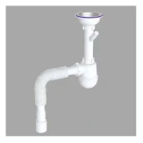Сифон для кухни плюс стиралка AVT 3 1/2"х40 с гибкой трубой 40х40/50