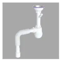 Сифон для кухни плюс стиралка AVT 3 1/2"х40 с гибкой трубой 40х40/50