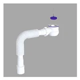 Сифон для низкого душ поддона AVT 1 1/2"х40 с гибкой трубкой 40х40/50