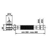 Сифон для низкого душ поддона AVT 1 1/2"х40 с гибкой трубкой 40х40/50