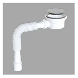 Сифон для низкого душ поддона AVT 1 1/2"х90 крышка 115мм с гибкой трубкой 40х40/50