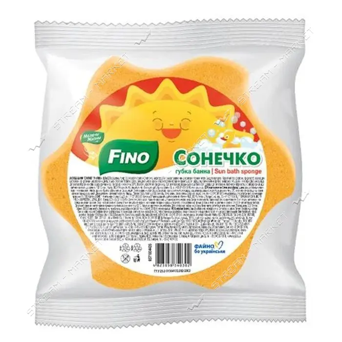 Губка банная детская FINO Солнышко