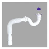 Сифон для душ поддона AVT прямоточный 1 1/2"х40 с гибкой трубкой 40х40/50                           