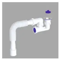 Сифон для душ поддона AVT с ревизией 1 1/2"х40 с гибкой трубкой 40х40/50