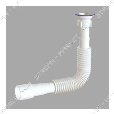 Гофросифон для кухни AVT с нерж выпуском 1 1/2"х40/50 500/1140мм
