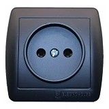 Розетка одинарная Electro House Acura EH-2144-PG без заземления графит