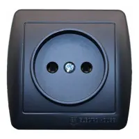 Розетка одинарная Electro House Acura EH-2144-PG без заземления графит                              