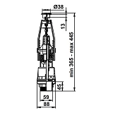 Стойка для бачка унитаза AVT одна кнопка A-030
