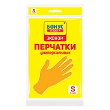 Перчатки резиновые Бонус универсальные S эконом