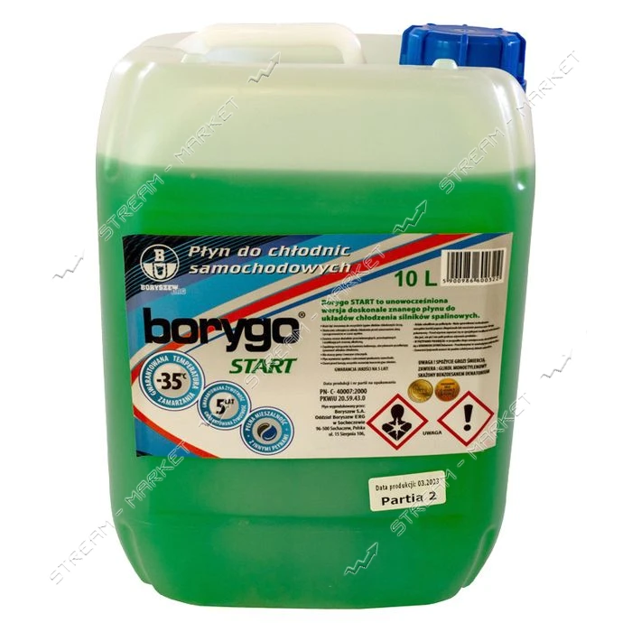 Антифриз Borygo Start -35 10л зеленый
