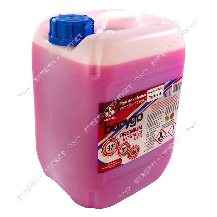 Антифриз Borygo Premium -37 G12/G12 плюс 10л красный