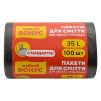 Пакет для сміття Бонус 35л 100шт                                                                    