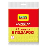 Салфетки целлюлозные Бонус 2шт плюс 1шт                                                             