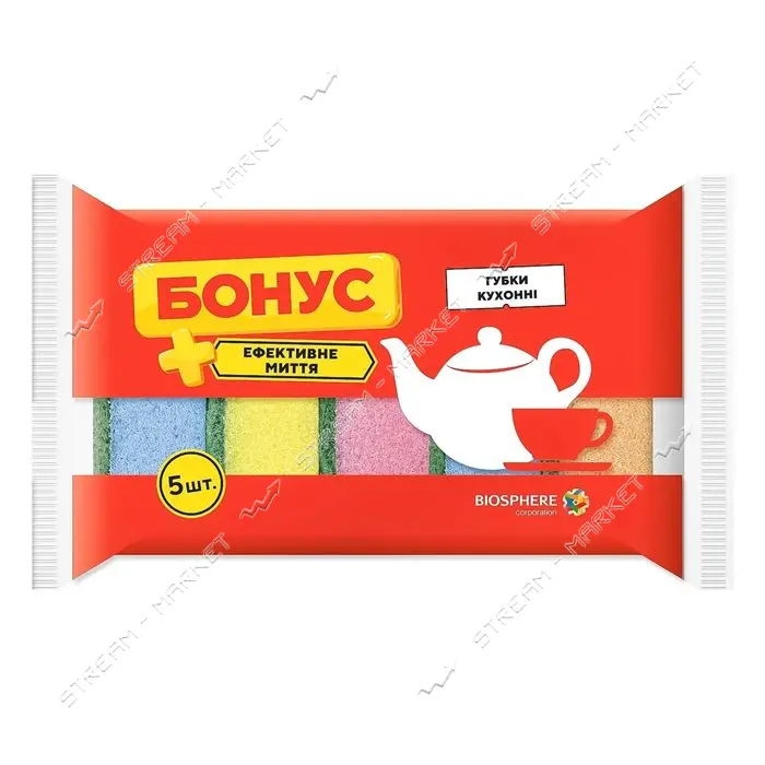 Губки кухонные Бонус 5 шт                                                                           