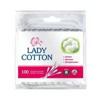 Палочки ватные Lady Cotton в пакете 100шт                                                           