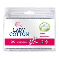 Палочки ватные Lady Cotton в пакете 200шт                                                           