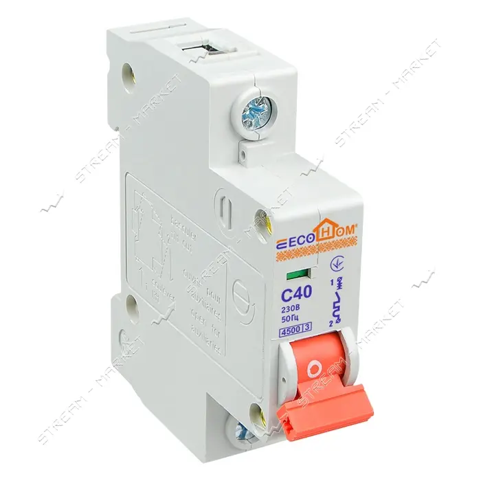 Автомат однополюсный Acko Ecohome ECO-1/40 серия С 40А 4.5kA                                        