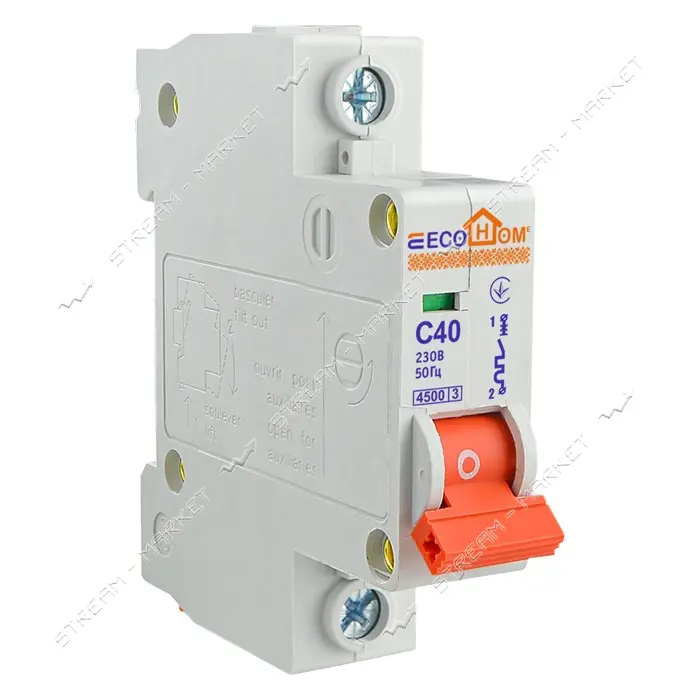 Автомат однополюсный Acko Ecohome ECO-1/40 серия С 40А 4.5kA                                        