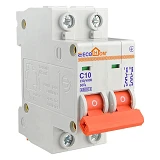 Автомат двухполюсный Acko Ecohome ECO-2/10 серия С 10А 4.5kA                                        