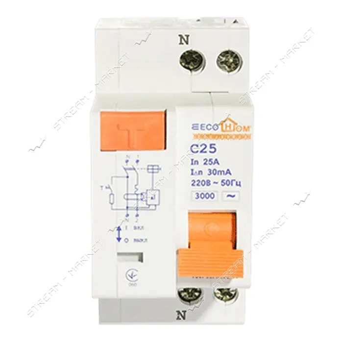 Дифференциальный автомат Ecohome Eco 2х25A/30мА