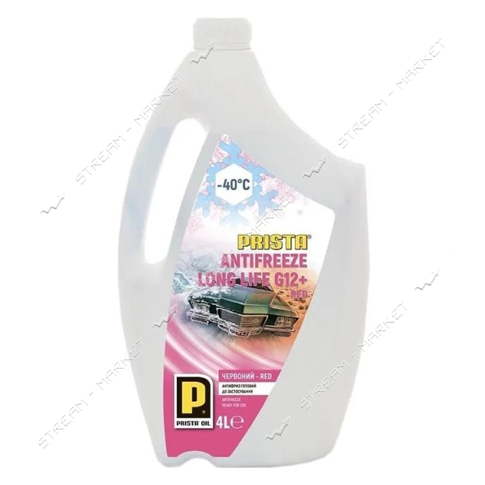 Антифриз PRISTA -40 Long Life G12 4л Red красный                                                    