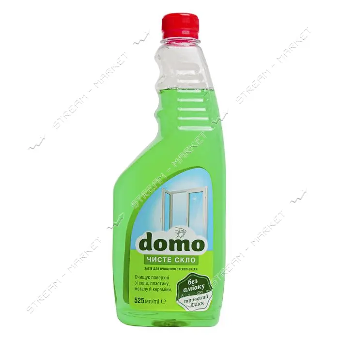 Средство для очистки стекол Domo Green флакон сменный 525мл