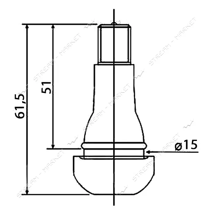 Вентиль бескамерный Eurocord л/а TR-418 ГАЗель