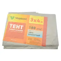Тент водонепроницаемый 180гр/м2 3х4м серо-синий Китай                                               