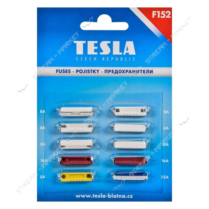Предохранитель Tesla F152 круглый 5А 8А 16А 25А 10шт
