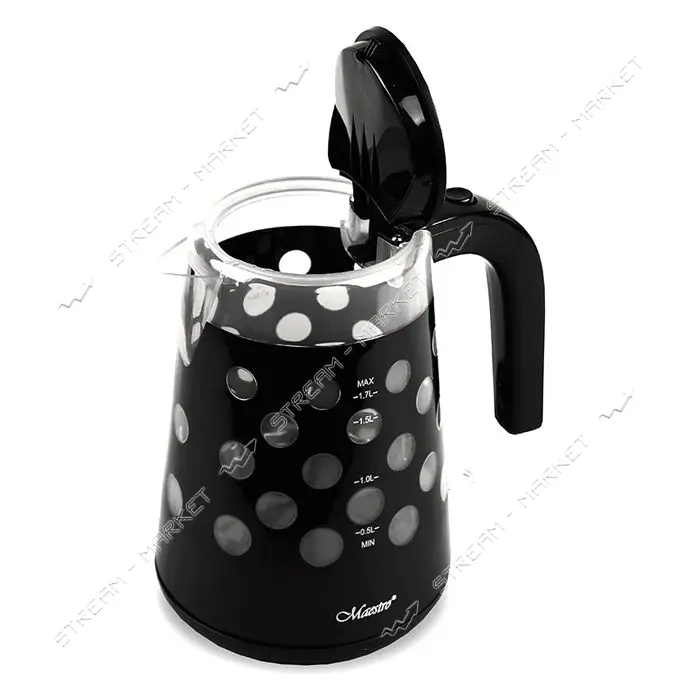 Электрочайник Maestro MR-045-BLACK пластик 1850-2200Вт 1.7л