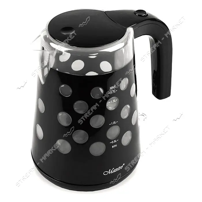 Электрочайник Maestro MR-045-BLACK пластик 1850-2200Вт 1.7л