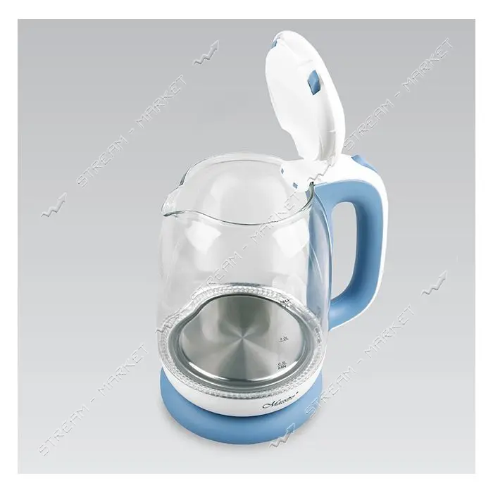Электрочайник Maestro MR-056-BLUE стекло 1850-2200Вт 1.7л                                           