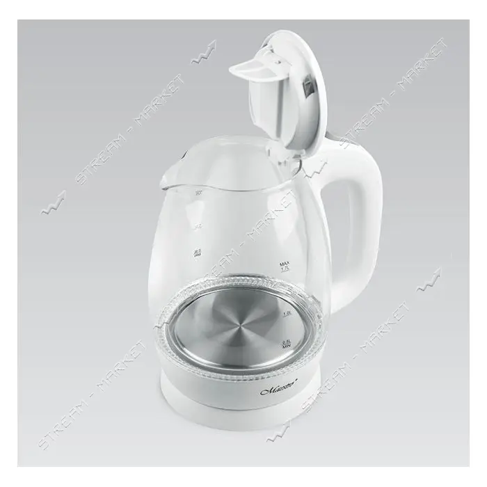 Электрочайник Maestro MR-063-WHITE стекло 1850-2200Вт 1.7л                                          