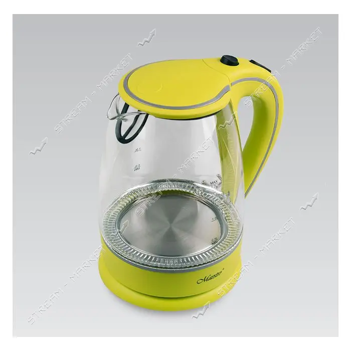 Электрочайник Maestro MR-064-GREEN стекло 2000Вт 1.7л                                               