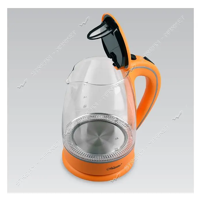 Электрочайник Maestro MR-064-ORANGE стекло 2000Вт 1.7л                                              