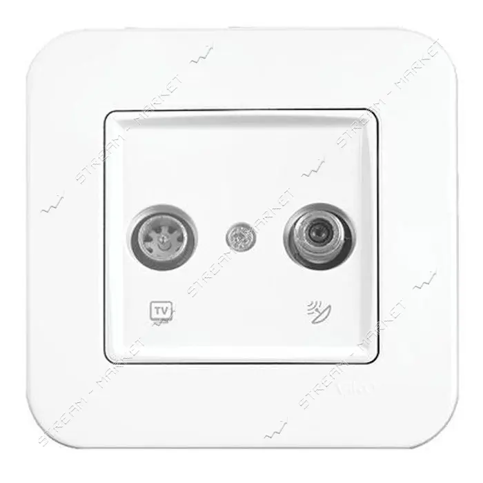 Розетка ТV плюс SAT Viko 0087 ROLLINA проходная 11DB белая                                          