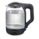 Электрочайник Metec EK-01GB 1500Вт 1.8л стекло черный