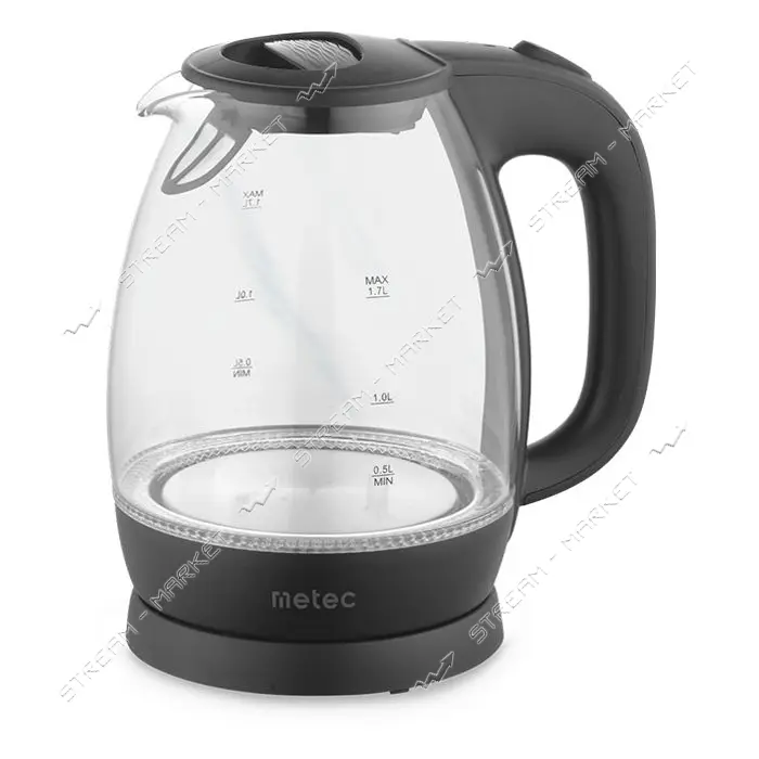 Електрочайник Metec EK-03GB 1850-2200Вт 1.7л чорний                                                 