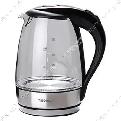Электрочайник Metec EK-04GB 1850-2200Вт 1.7л стекло черный                                          