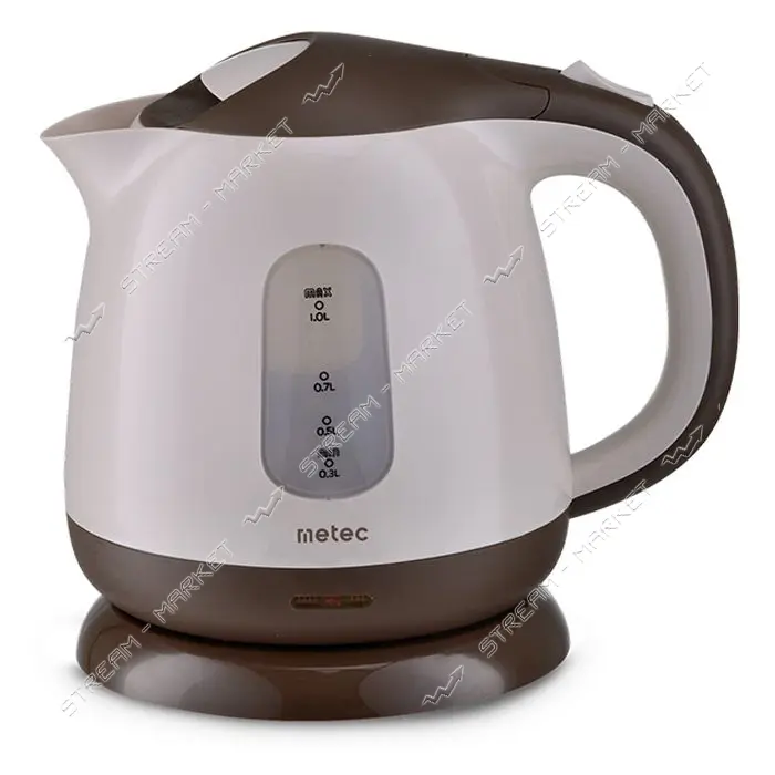 Электрочайник Metec EK-01PBC 900-1100Вт 1л пластик кофейный                                         