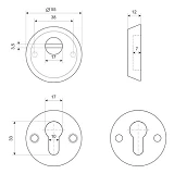 Накладка под цилиндр APECS DP-80-C-CR